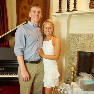 White wedding shower dress